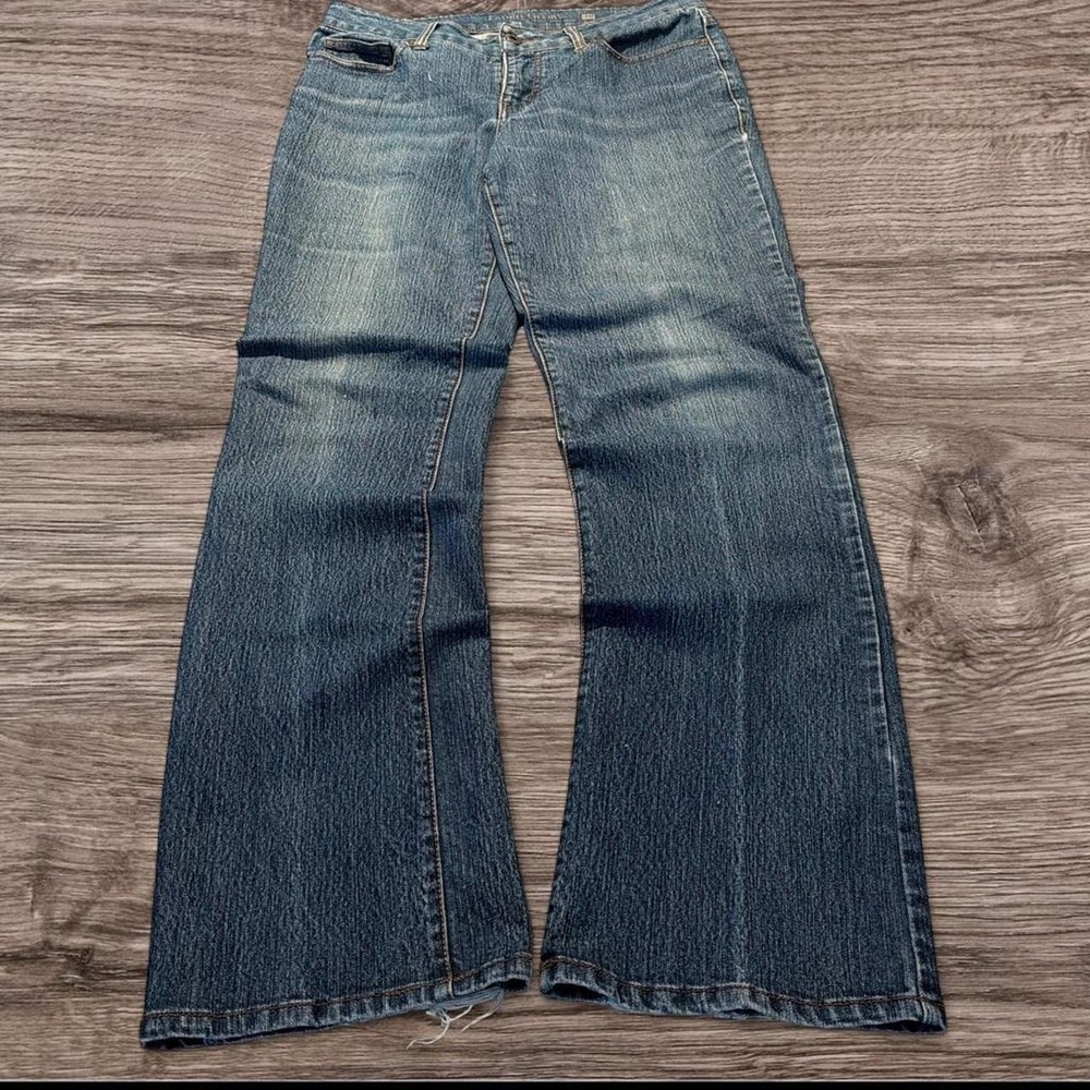 32x32 Dark Blue Bootcut Flared 2000s Jeans Y2K Vintage